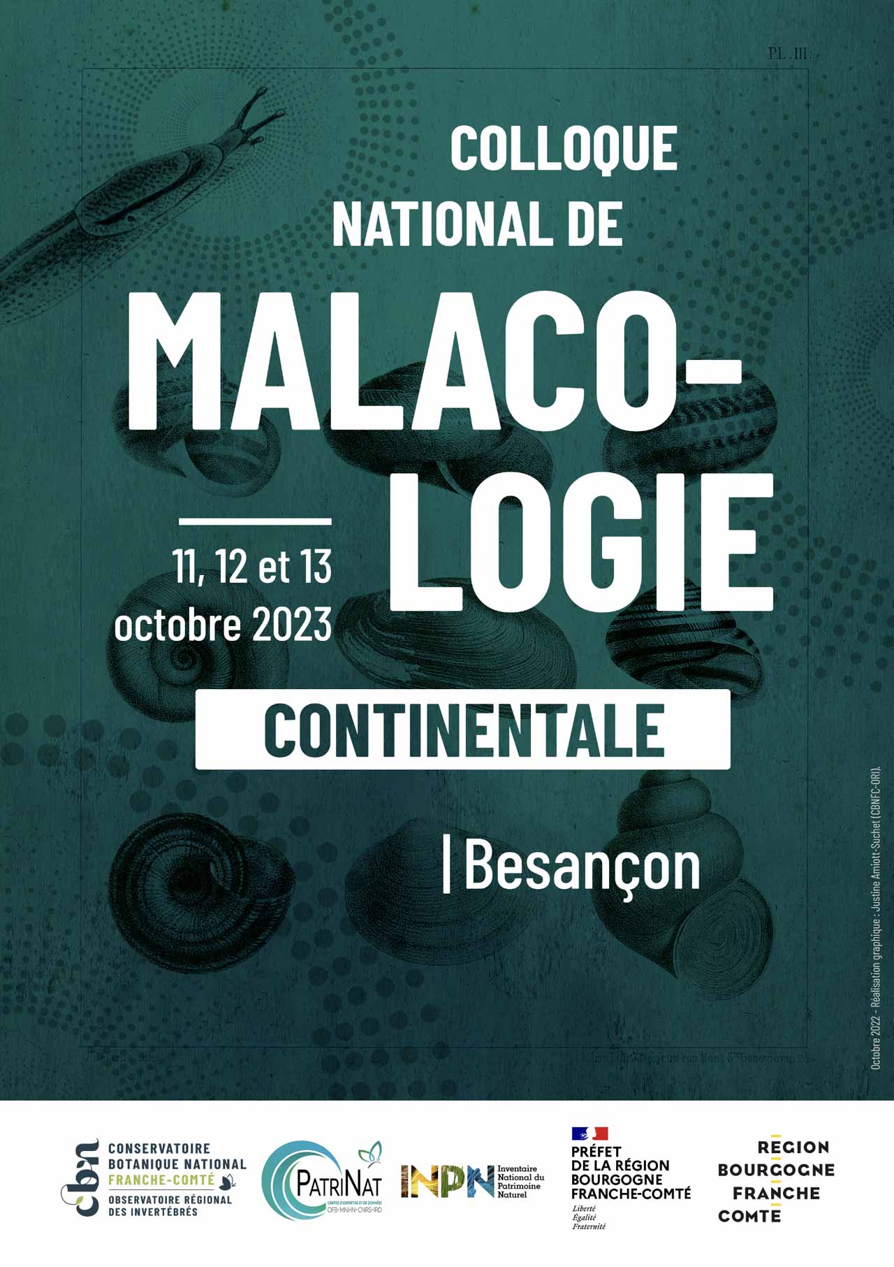 Colloque national de malacologie continentale 2023 Besançon mollusques escargots science