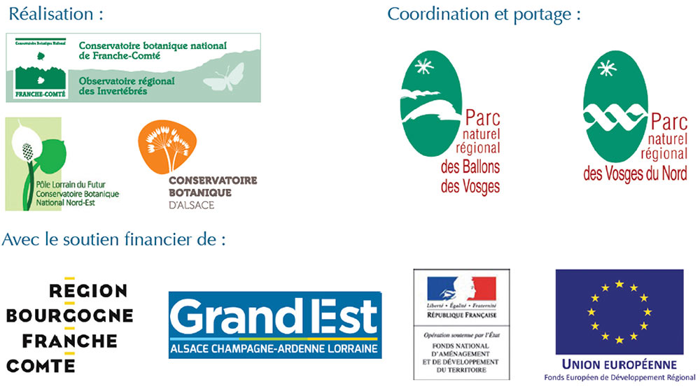 logos partenaires Guide Phytosociologique prairies vosgiennes CBNFC-ORI