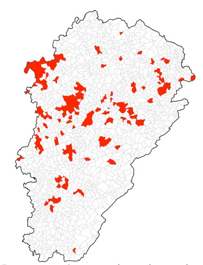Cornouiller mâle carte de répartition Franche-Comté